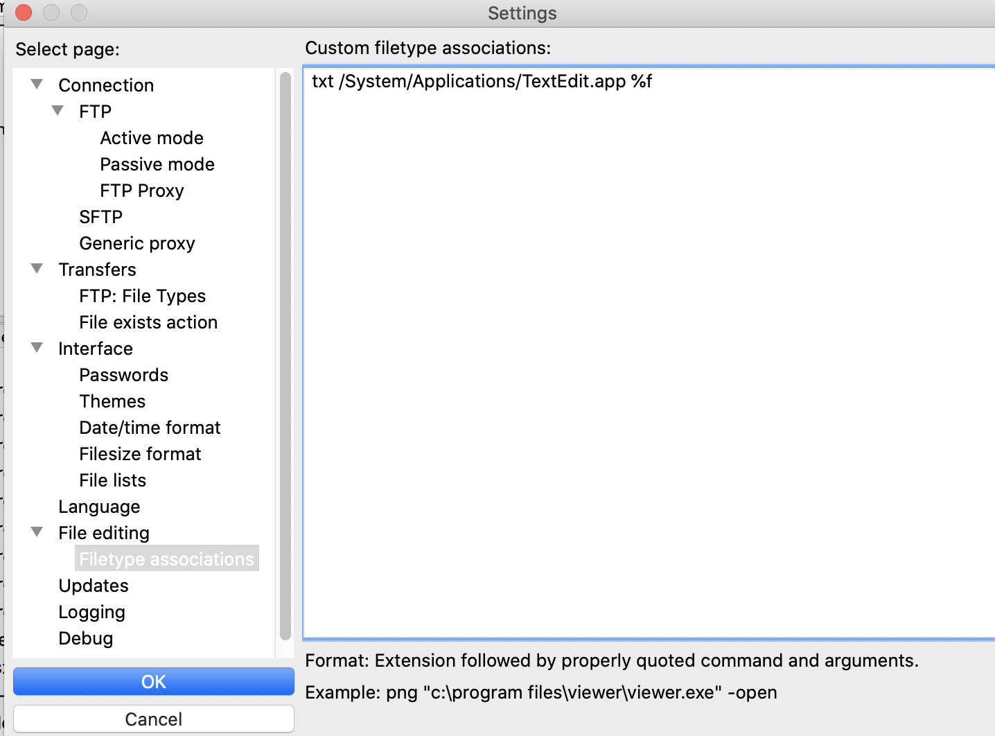 custom filetype associations - TextEdit already there.png