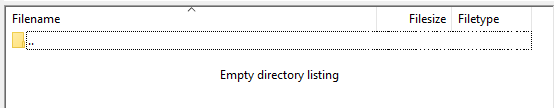 The empty directory